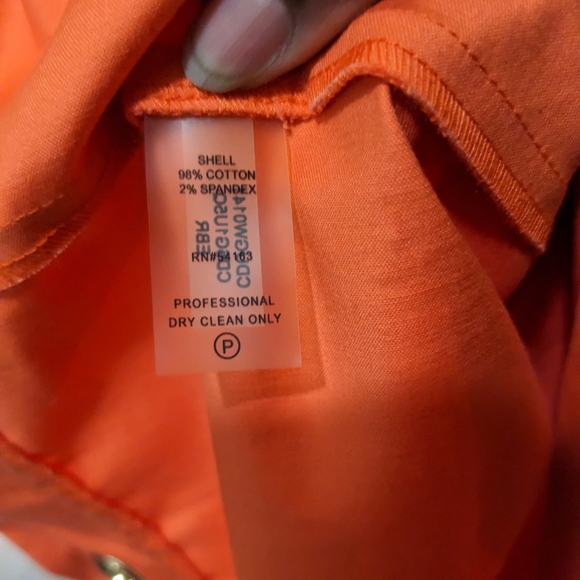 🧡 Calvin Klein Bright Orange and Gold Midi Dress Size 12 - Picture 6 of 8